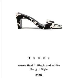 Song of style arrow heel in black and white